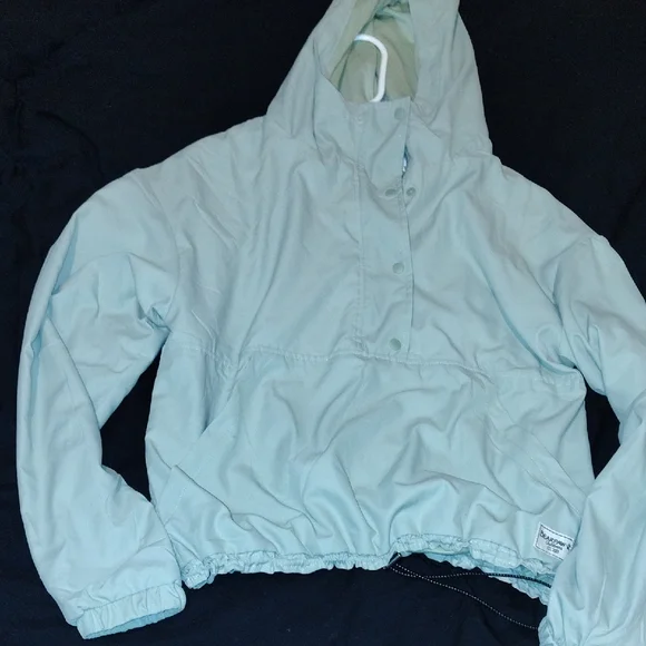 BearPaw Women's Light Gray Light Green Utility Jacket Ladies Hooded Waterproof - Picture 9 of 14